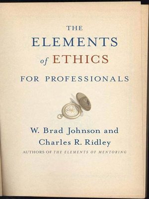 cover image of The Elements of Ethics for Professionals